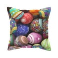 thumbnail image 1 of Bingfone Decorative Pillow Covers 18"X18" Easter Eggs1 Couch Pillow Cases Modern Farmhouse Covers For Couch Sofa Bed, 1 of 9