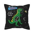 thumbnail image 1 of Bingfone Decorative Pillow Covers 18"X18" Space Dino Cartoon Black Couch Pillow Cases Modern Farmhouse Covers For Couch Sofa Bed, 1 of 9