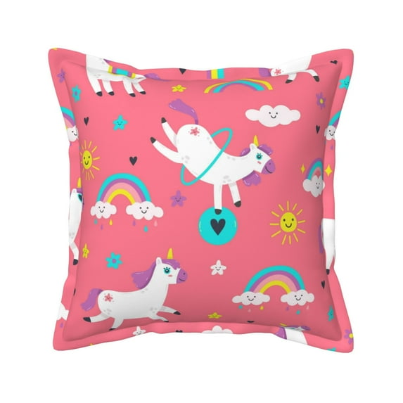 Bingfone Decorative Pillow Covers 18"X18" Yoga Unicorn Couch Pillow Cases Modern Farmhouse Covers For Couch Sofa Bed