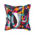 Bingfone Decorative Pillow Covers 18"x18" Abstract Jazz Instrumental