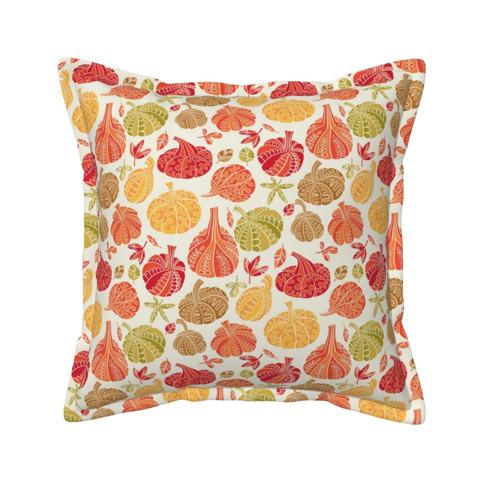 Bingfone Decorative Pillow Covers 18"x18" Cute Colorful Pumpkins Couch