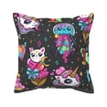 thumbnail image 1 of Bingfone Decorative Pillow Covers 20"X20" Cat Icecream Couch Pillow Cases Modern Farmhouse Covers For Couch Sofa Bed, 1 of 9