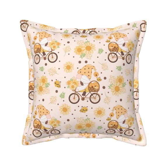 Bingfone Decorative Pillow Covers 20"X20" Cute Bee Gnome Couch Pillow Cases Modern Farmhouse Covers For Couch Sofa Bed