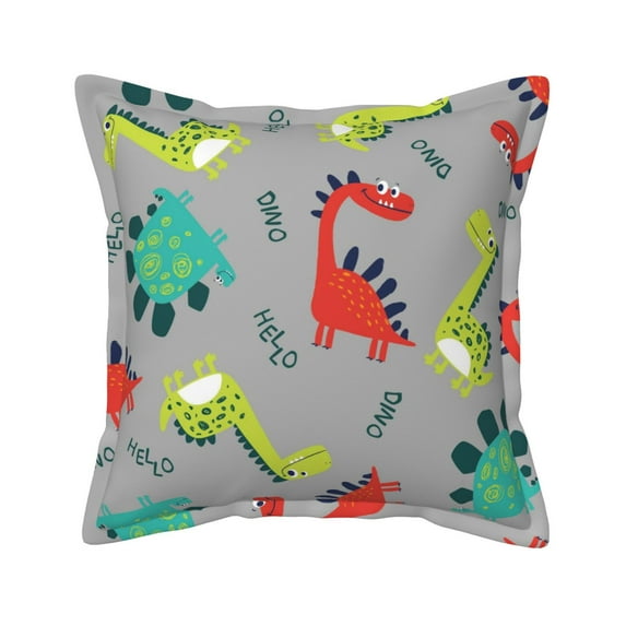 Bingfone Decorative Pillow Covers 20"X20" Cute Dinosaur Couch Pillow Cases Modern Farmhouse Covers For Couch Sofa Bed