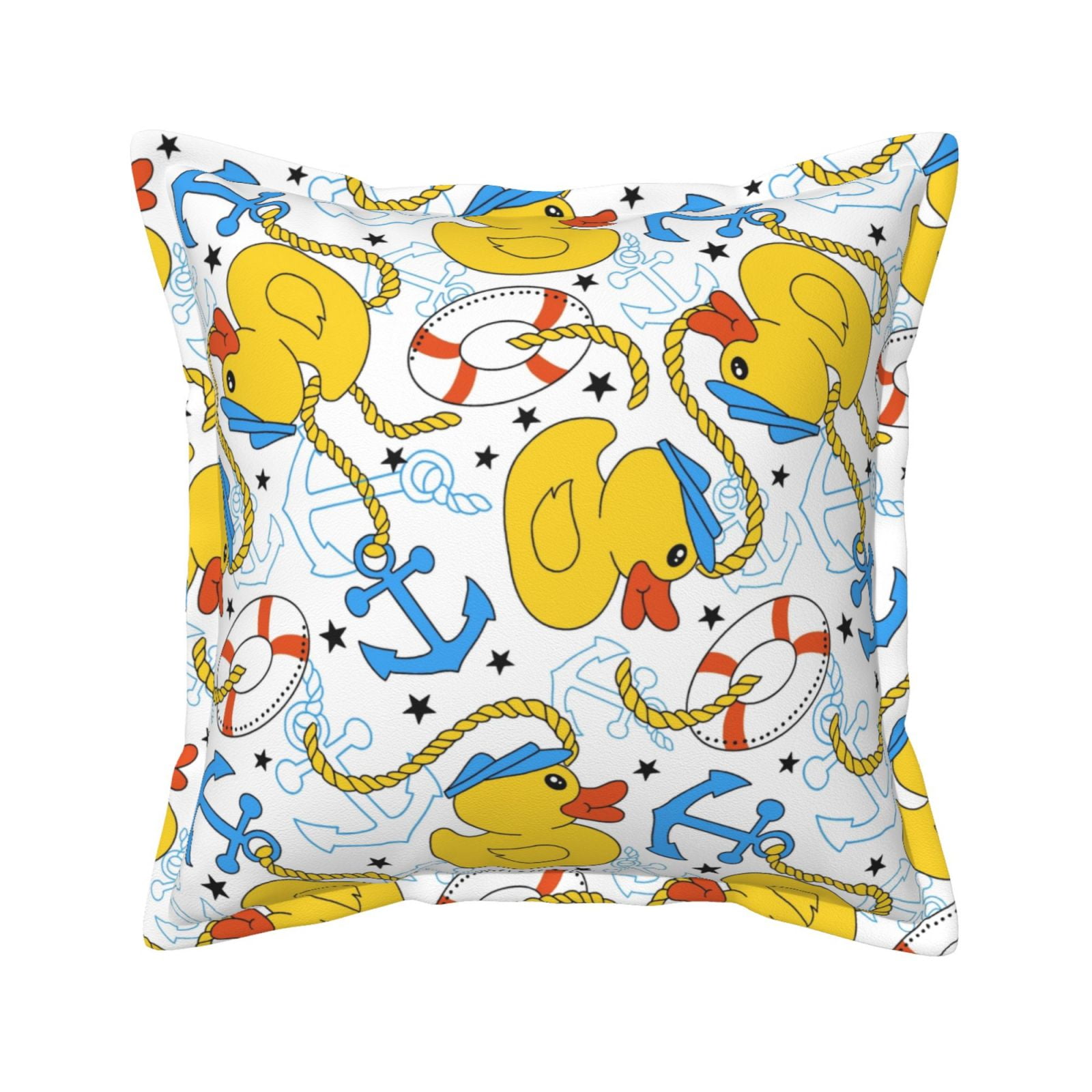 Anti-Roll Side Pillow – Blue & Yellow Duck Print