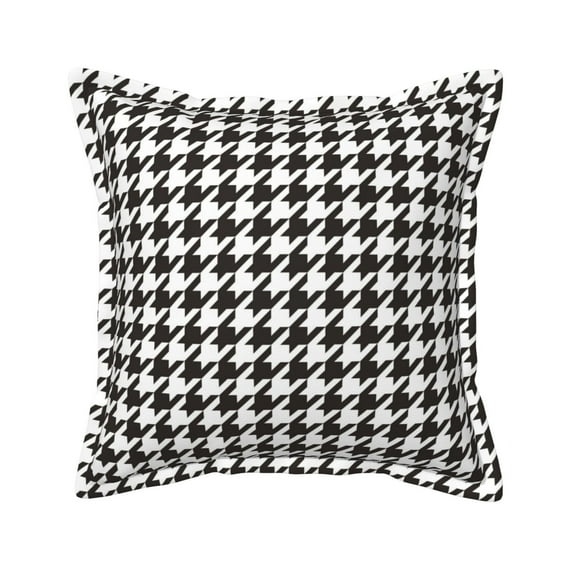 Bingfone Decorative Pillow Covers 20"X20" Houndstooth Black And White Couch Pillow Cases Modern Farmhouse Covers For Couch Sofa Bed