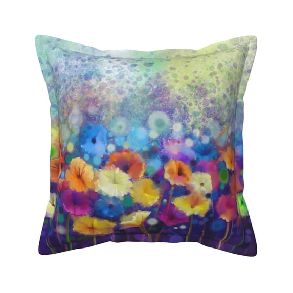 Bingfone Decorative Pillow Covers 20"X20" Spring Flower Seasonal Couch Pillow Cases Modern Farmhouse Covers For Couch Sofa Bed