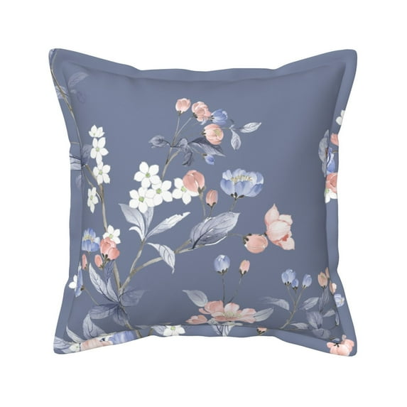 Bingfone Decorative Pillow Covers 20"X20" Watercolor Flowers Butterfly Couch Pillow Cases Modern Farmhouse Covers For Couch Sofa Bed