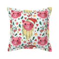 Bingfone Decorative Pillow Covers Christmas Cute Pigs Couch Pillow