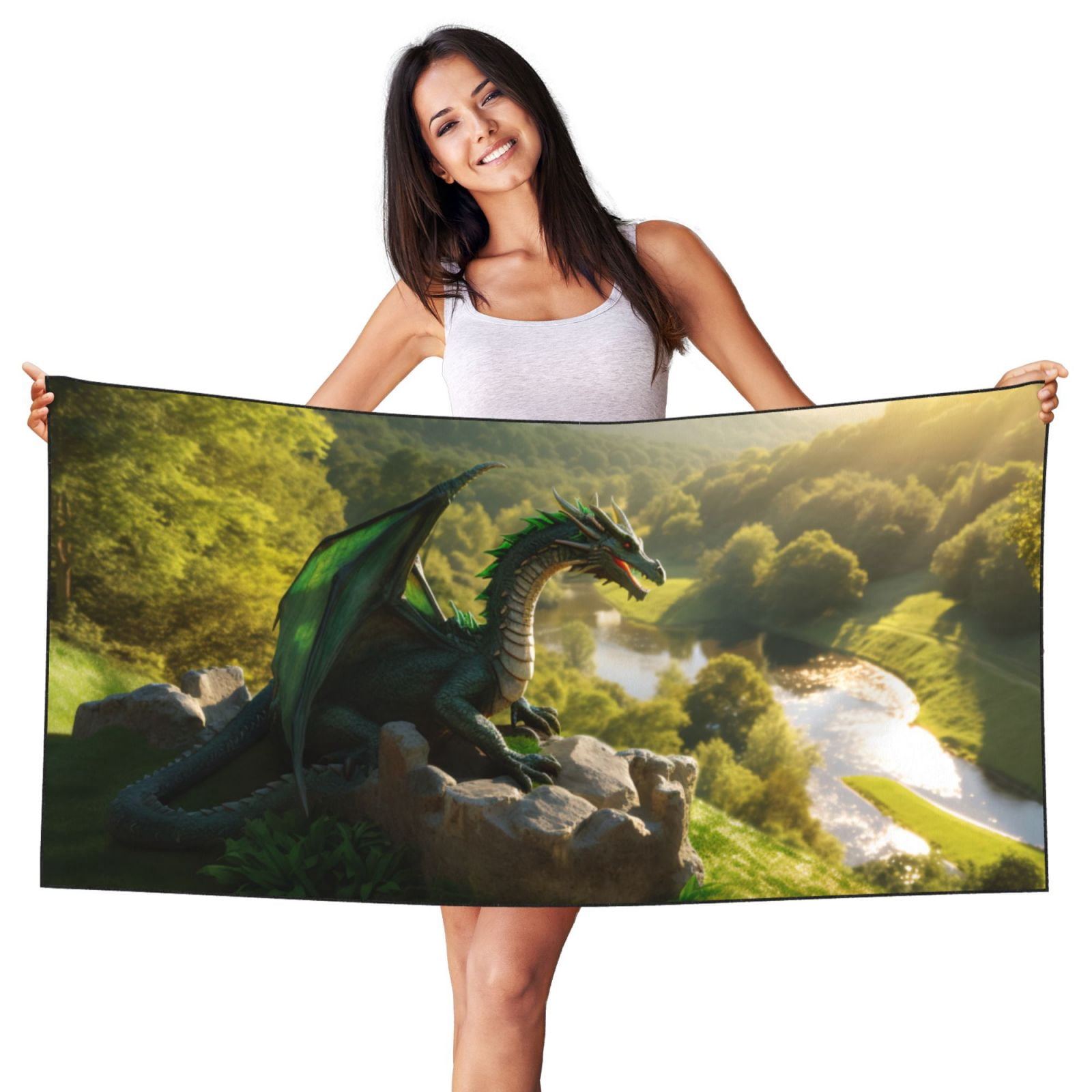 Welsh Red Dragon Beach Towel - 30x60 Inch, Super Soft & Absorbent Pool Towel - View #6