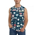 thumbnail image 1 of Bingfone Dental Pattern Men's Tank Tops Workout Sleeveless Tee Shirts Running Beach Tanks for Men-Medium, 1 of 8