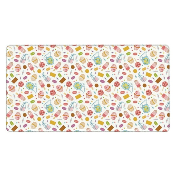 Bingfone Dessert Large Gaming Mouse Pad,Extended Desk Mousepad with Stitched Edges,Non-Slip Base,Water Resist Keyboard Pad for Gamer, Office & Home, 29.5 x 16 in