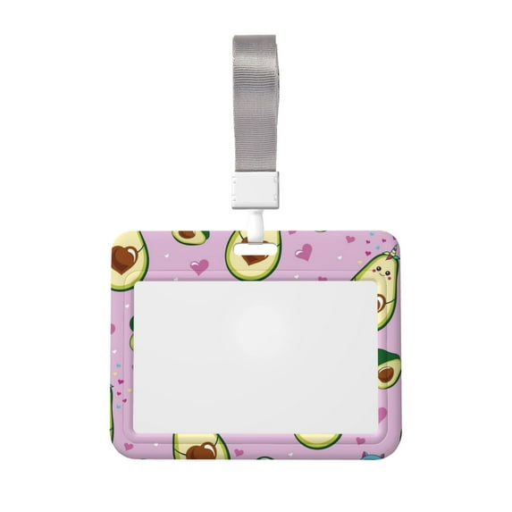 Bingfone Different Avocados Card Badge Holder,for Girls Girly Women 4 x 3 Inch Nurses School Identity Cruise Travel Name Tags Cover Protector Case