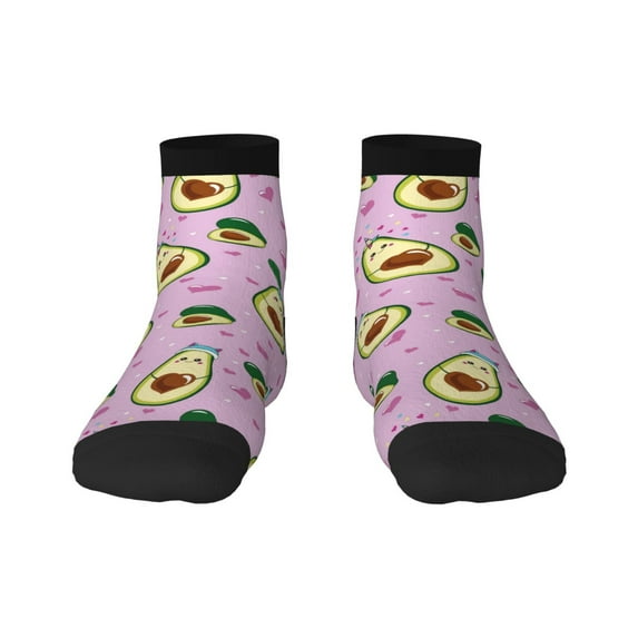 Bingfone Different Avocados Design Patterned Men'S Women'S Casual Cotton Socks
