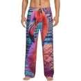 thumbnail image 1 of Bingfone Digital Flamingo Vibrant Art Mens All Over Print Sleep Pajama Pants-Small, 1 of 5