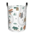 thumbnail image 1 of Bingfone Dino On A Skateboard Surf Waterproof Foldable Laundry Hamper Bucket With Handles For Storage Bin,Clothes Hamper (Medium), 1 of 8