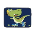 thumbnail image 1 of Bingfone Dino Playing Roller Skate Laptop Sleeve Case 15 Inch, 360° Protective Computer Carrying Bag, 1 of 9
