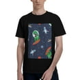 thumbnail image 1 of Bingfone Dinosaur Astronaut Space Surfing Men'S Loose Fit Short-Sleeve Pocket T-Shirt, 1 of 7