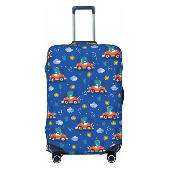 Bingfone Dinosaur Driving Luggage Cover Washable Suitcase Cover Protector Anti-scratch Suitcase cover Fits 18-32 inch Luggage