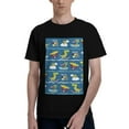thumbnail image 1 of Bingfone Dinosaur On The Beach Vacation Men'S Loose Fit Short-Sleeve Pocket T-Shirt, 1 of 7