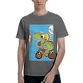 thumbnail image 1 of Bingfone Dinosaur Riding A Motorcycle Men'S Loose Fit Short-Sleeve Pocket T-Shirt, 1 of 7