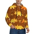 thumbnail image 1 of Bingfone Dinosaurs And Leaves Men'S Drawstring Hoodie Long Sleeve Pocket Sweatshirts-Xx-Large, 1 of 9