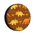 thumbnail image 1 of Bingfone Dinosaurs And Leaves Spare Tire Cover Weatherproof Universal Wheel Protectors For Rv Camper Travel Trailer Suv Truck 17 Inch, 1 of 9