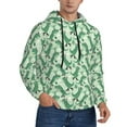 thumbnail image 1 of Bingfone Dinosaurs on Roller Skater Men's Drawstring Hoodie Long Sleeve Pocket Sweatshirts-Small, 1 of 6