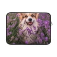 thumbnail image 1 of Bingfone Dog In Lavender Flowers Laptop Sleeve Case 13 Inch, 360° Protective Computer Carrying Bag, 1 of 9