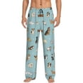 thumbnail image 1 of Bingfone Dog Pets Mens All Over Print Sleep Pajama Pants-Large, 1 of 6