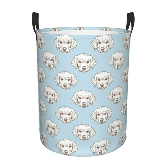 Bingfone Dog Waterproof Foldable Laundry Hamper Bucket with Handles for Storage Bin,Clothes Hamper (Small )