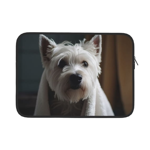 Bingfone Dog Wrapped In Towel 1 Laptop Sleeve Case 13 Inch, 360° Protective Computer Carrying Bag