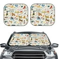 thumbnail image 1 of Bingfone Dogs Funny Pets Print 2-Piece Sun Shade Front Windshield - Foldable Car Front Window Sunshades For Most Sedans Suv Truck - Medium, 1 of 7