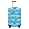 thumbnail image 1 of Bingfone Dolphin Luggage Cover Washable Suitcase Cover Protector Anti-Scratch Suitcase Cover Fits 18-32 Inch Luggage, 1 of 9