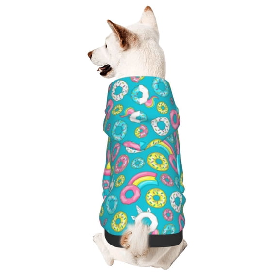 Bingfone Donut Dog Clothes Hoodie, Pet Winter Coat,Puppy Sweatshirts for Small Dogs Boy Girl,Suitable for All Breeds-Large