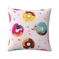 thumbnail image 1 of Bingfone Donut Linen Throw Pillow Covers Cushion Case Pocket Button Vintage Farmhouse Pillowcase for Sofa Couch Bed 20"x20", 1 of 9