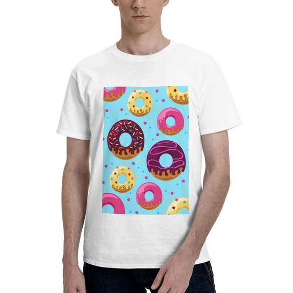 Bingfone Donuts Men'S Loose Fit Short-Sleeve Pocket T-Shirt