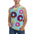 thumbnail image 1 of Bingfone Donuts Pattern Men's Tank Tops Workout Sleeveless Tee Shirts Running Beach Tanks for Men-Medium, 1 of 8