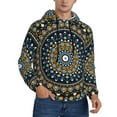 thumbnail image 1 of Bingfone Dot Mandala Men'S Drawstring Hoodie Long Sleeve Pocket Sweatshirts-Medium, 1 of 9