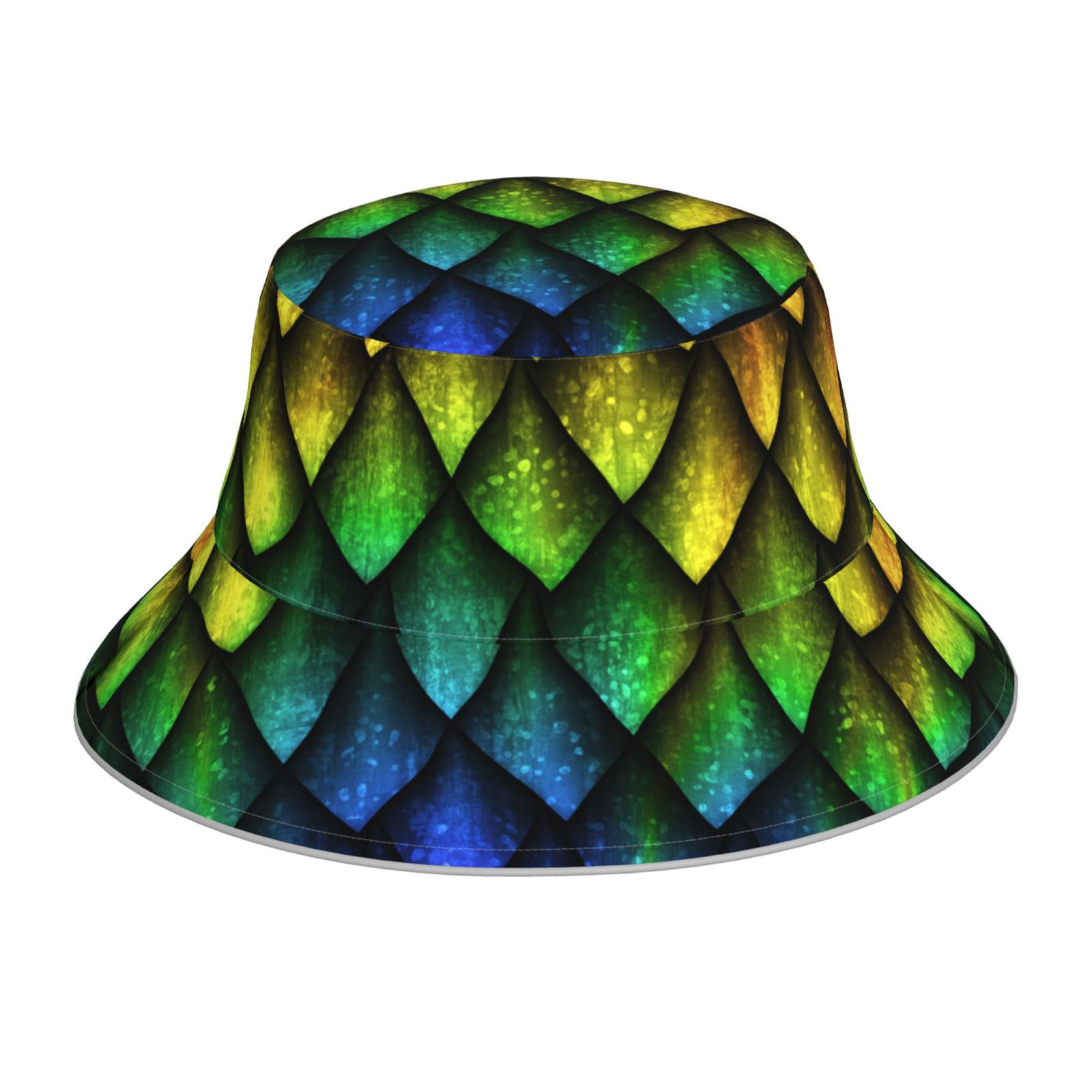 Bingfone Dragon Scales Bucket Hat For Men Women,Packable Reversible