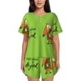 thumbnail image 1 of Bingfone Drink Coffee And Do Good Print Pajamas Sets for Women Soft Short-Sleeved Pjs with Lounge Shorts Two Piece Sleepwear, 1 of 1