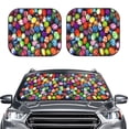 thumbnail image 1 of Bingfone Easter Eggs2 Windshield Sun Shade 2-Piece Foldable Car Front Window Sunshade For Most Sedans Suv Truck - Auto Sun Blocker Visor Protector Blocks Max Uv Rays - Large, 1 of 7