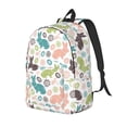 thumbnail image 1 of Bingfone Easter Rabbit Print Canvas College Laptop Backpack, Large Capacity Lightweight College Bookbag Casual Daypack-Small, 1 of 5