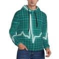 thumbnail image 1 of Bingfone Ecg Wave Men'S Drawstring Hoodie Long Sleeve Pocket Sweatshirts-Xx-Large, 1 of 9
