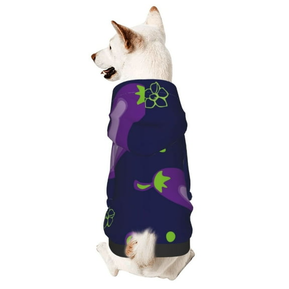 Bingfone Eggplant Dog Clothes Hoodie, Pet Winter Coat,Puppy Sweatshirts For Small Dogs Boy Girl,Suitable For All Breeds-X-Small