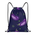 thumbnail image 1 of Bingfone Eggplant Drawstrings Backpacks Bags For Men Women Gym Drawstrings Bag, 1 of 9