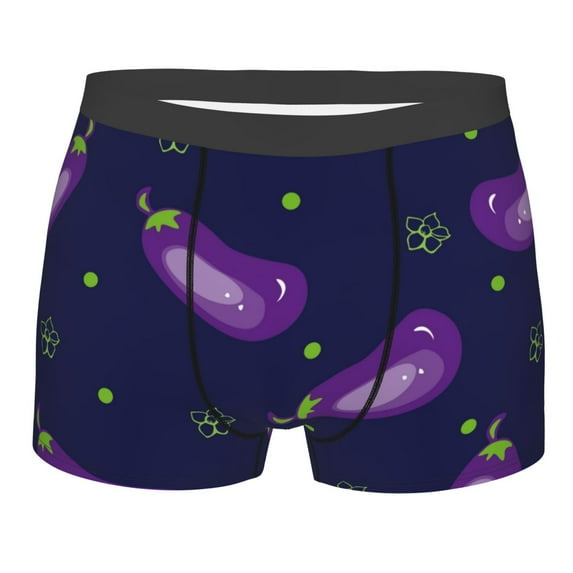 Bingfone Eggplant Men'S Underwear - Casual Stretch Boxer Briefs-Medium