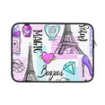 thumbnail image 1 of Bingfone Eiffel Tower And Hearts Laptop Sleeve Case 15 Inch, 360° Protective Computer Carrying Bag, 1 of 9