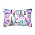 thumbnail image 1 of Bingfone Eiffel Tower and Hearts Print Satin Pillowcase for Hair - Standard Size with Zipper Silky & Soft Pillow Covers,20x30 inches, 1 of 8
