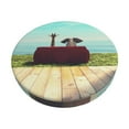 thumbnail image 1 of Bingfone Elehpant And A Giraffe Looking At The Sea Padded Round Bar Stool Cover Cushion with Elastic Fabric Round Chair Seat - Elehpant And A Giraffe Looking At The Sea, 1 of 7